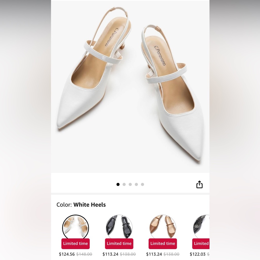 Elegant White Pointed-Toe Stiletto Heels